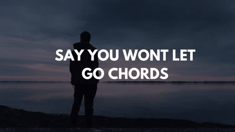 say you wont let go chords